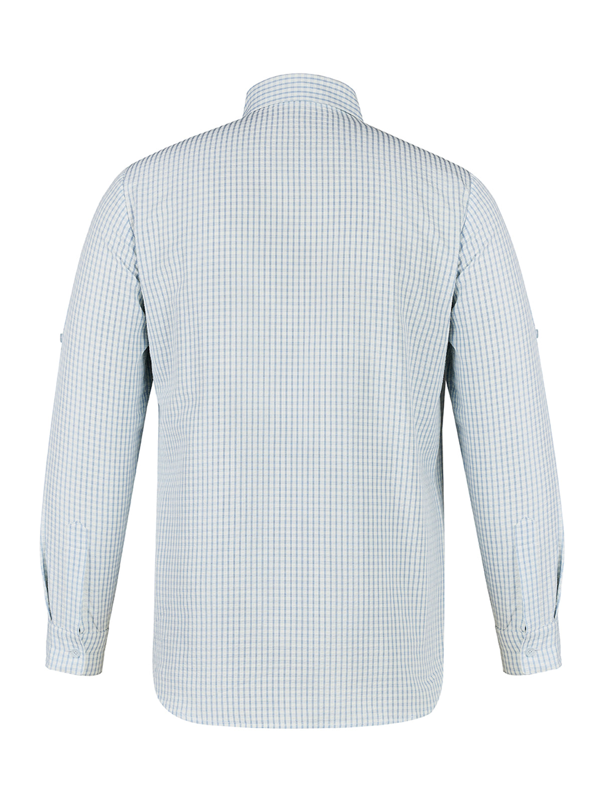 Blauwe omkeerbare kraag shirts