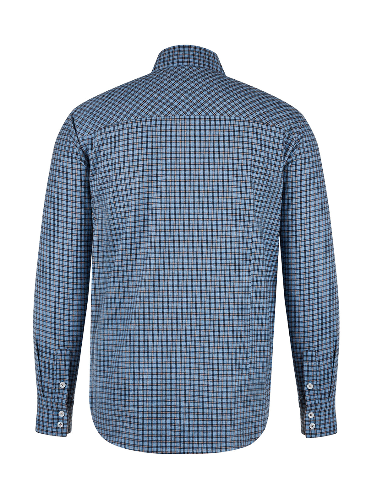 Blauwe omkeerbare kraag shirts