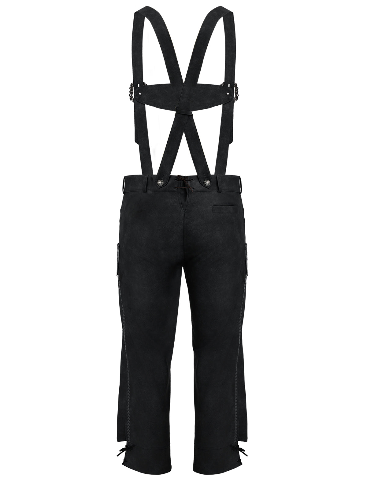 Grau Knöpfen Lederhosen