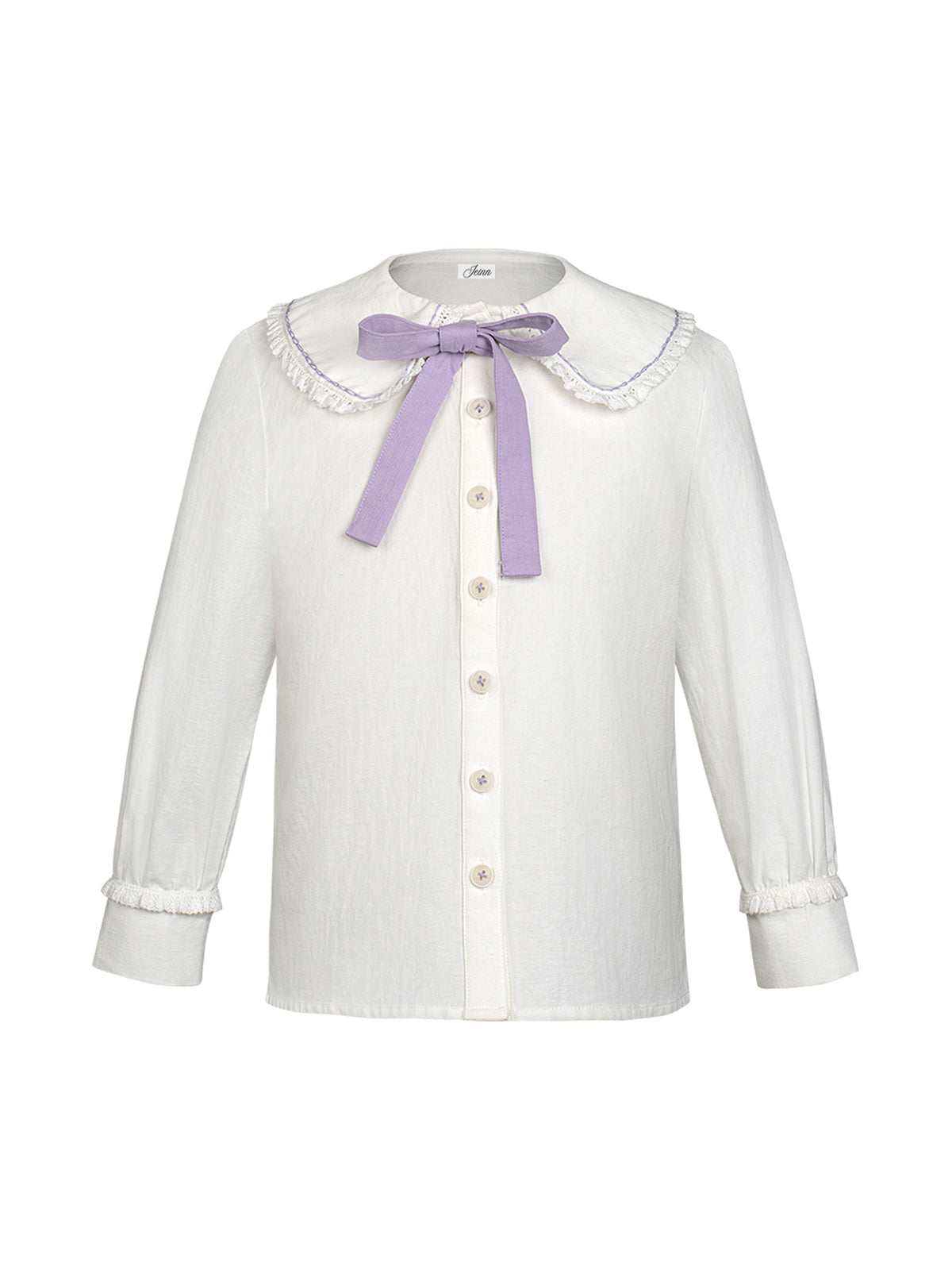 Children white reverse collar dirndlblous