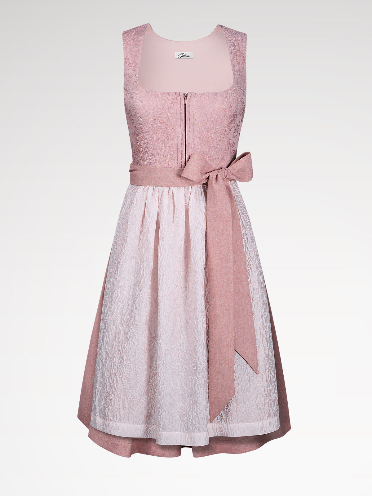 Damen Rosa Gerader Ausschnitt Dirndl