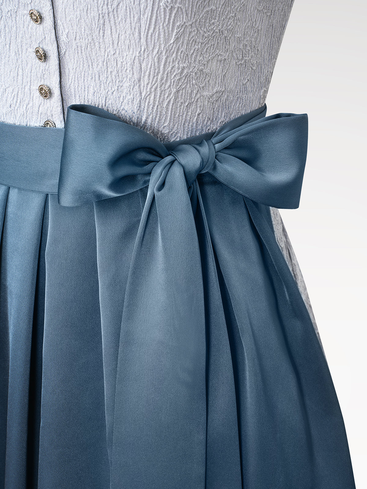 Damen Blau Knöpfen Dirndl