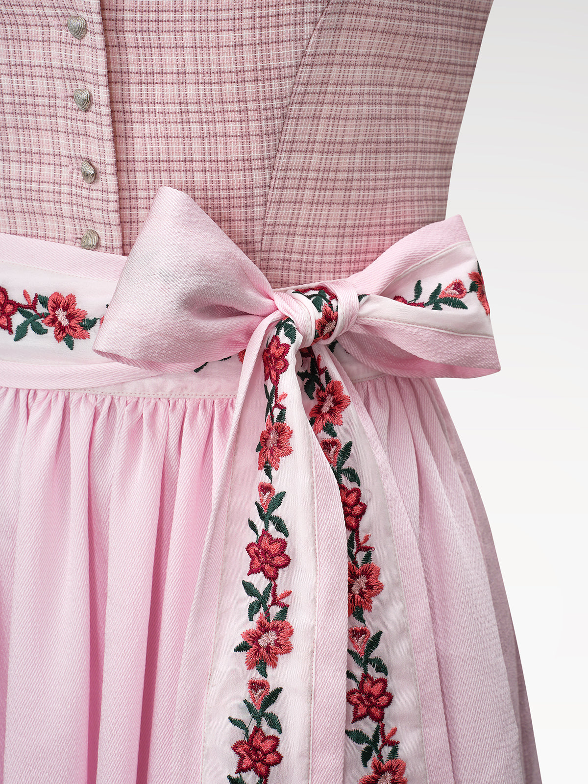 Damen Rosa Knöpfen Dirndl