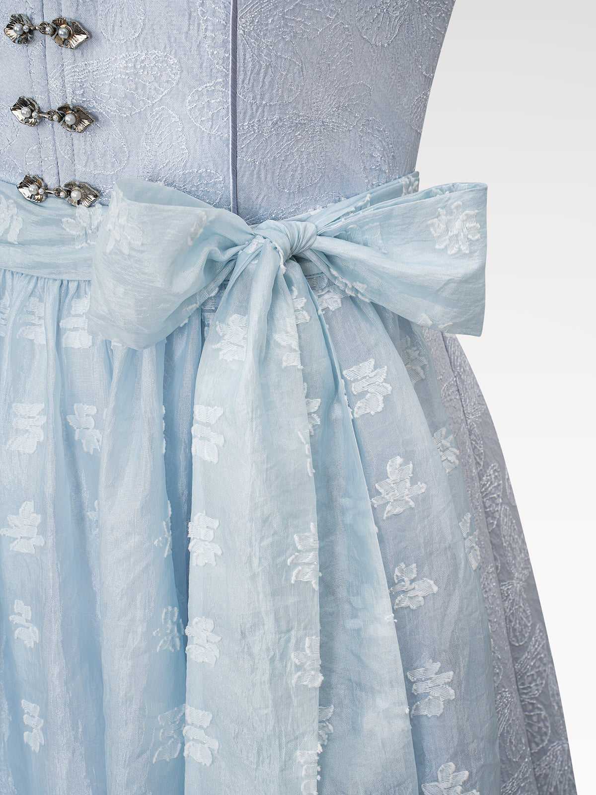 Damen Blau Hakenverschluss Dirndl