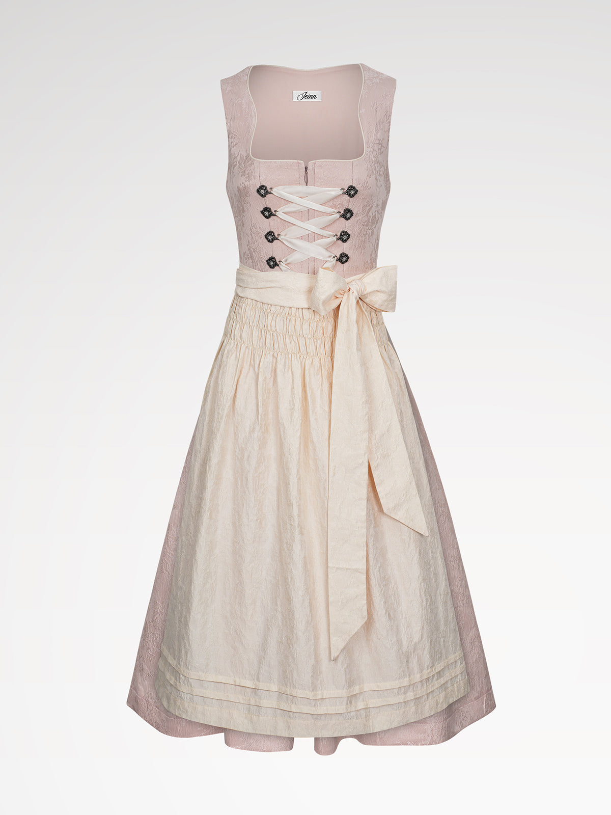 Damen Rosa Hakenverschluss Floralem Muster Dirndl