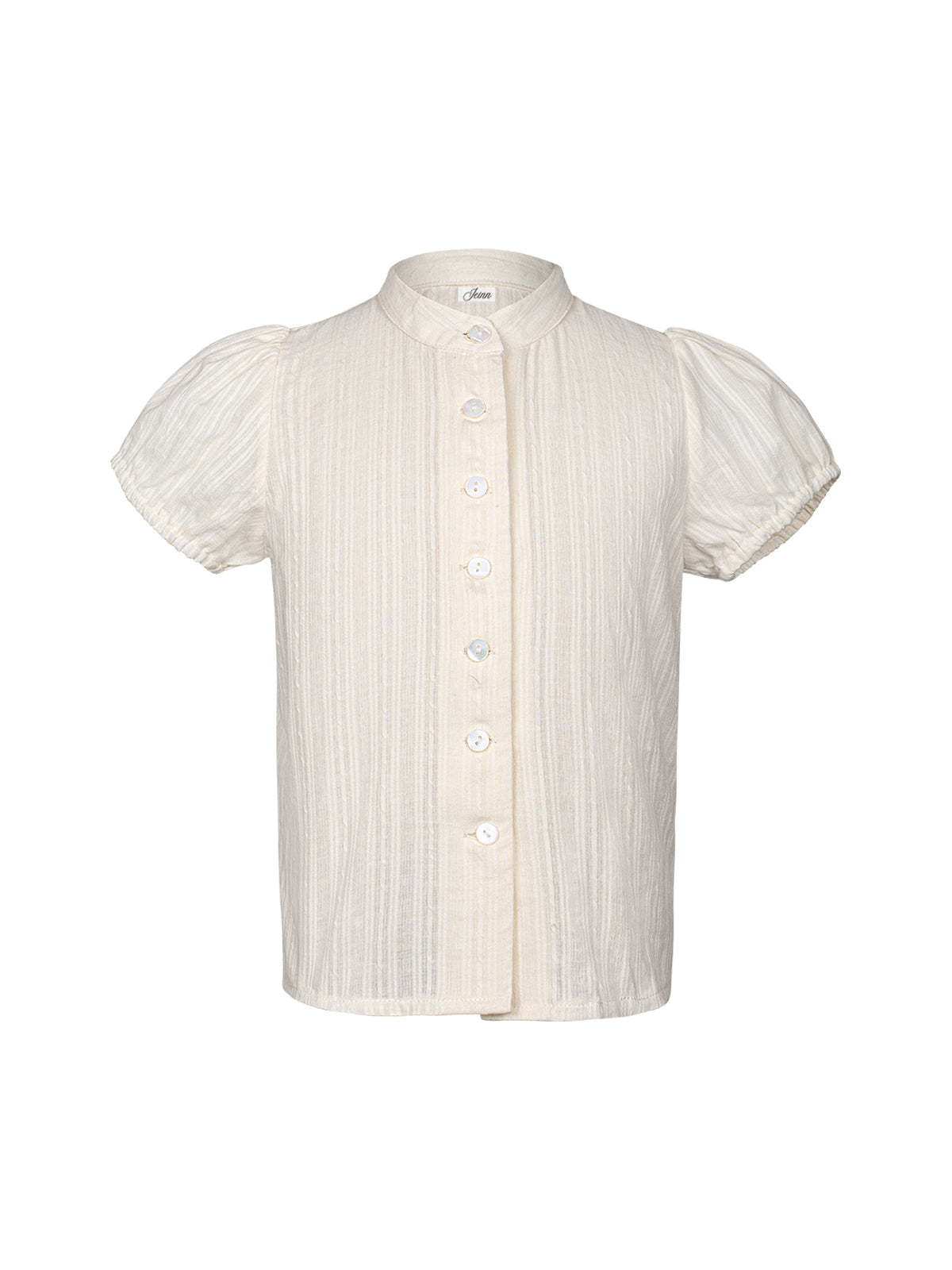 Children beige high -necked dirndl blouses