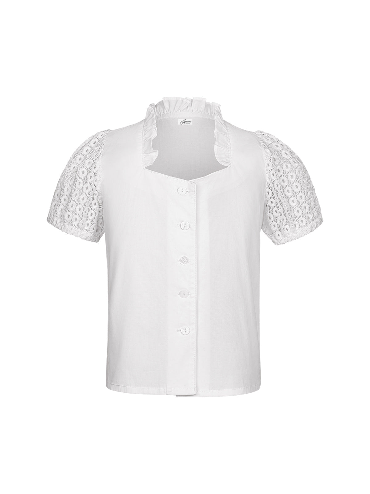 Children white cardiac neckline dirndlblous