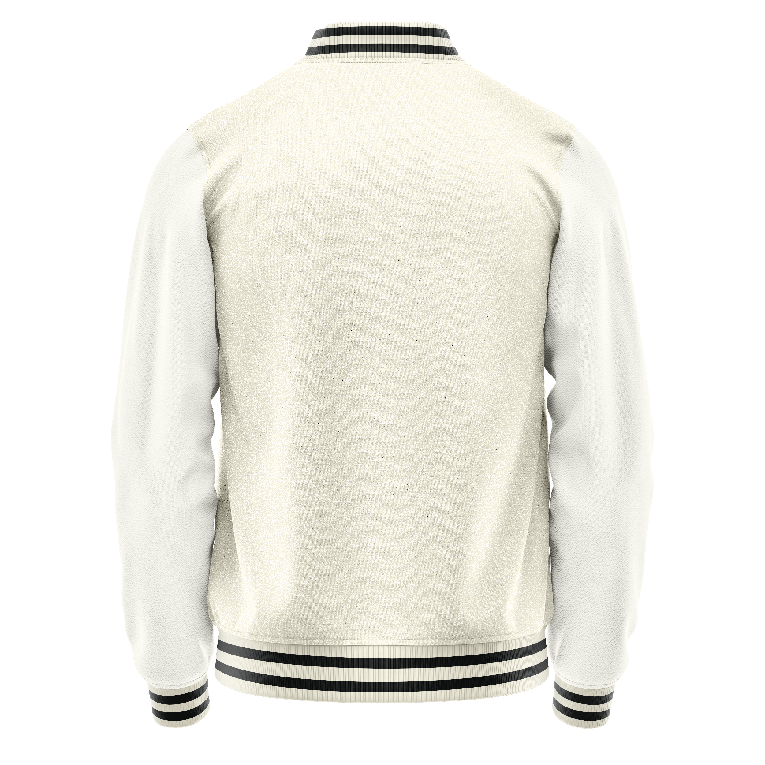 Creme & Weiß Leder Collegejacke JG03180317