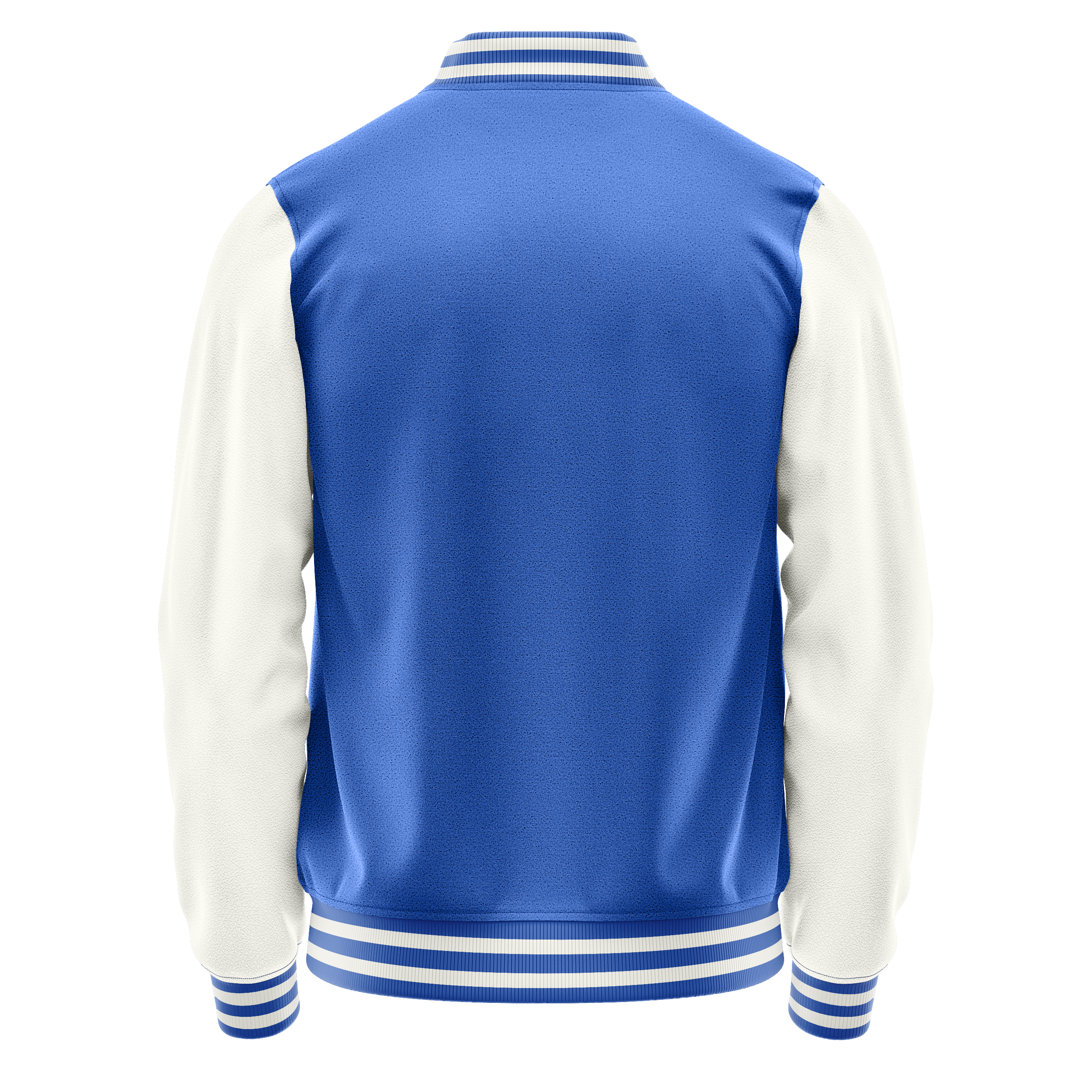 Himmelblau & Weiß Leder Collegejacke JG09180918