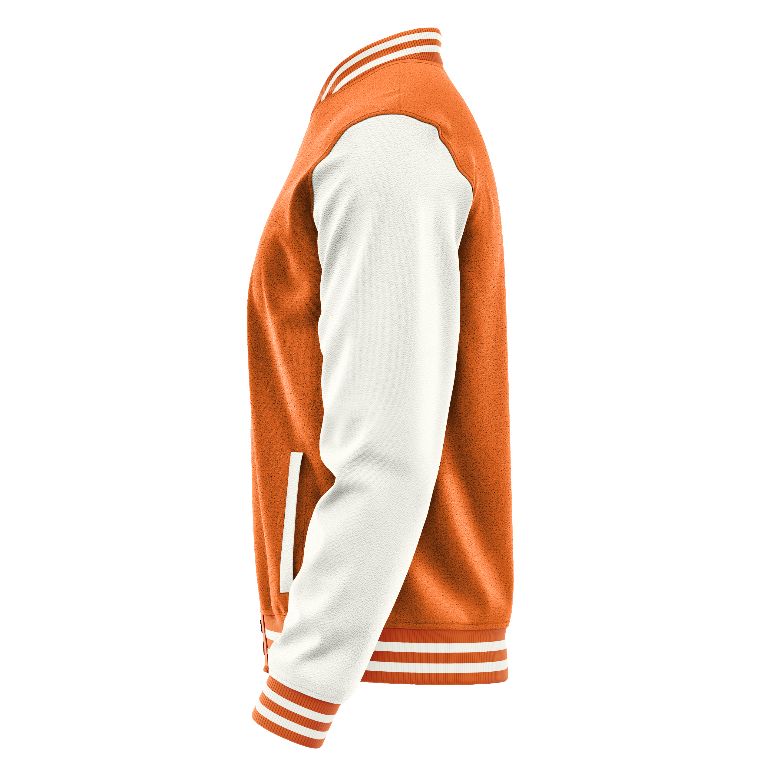 Orange & Weiß Leder Collegejacke JG28182818