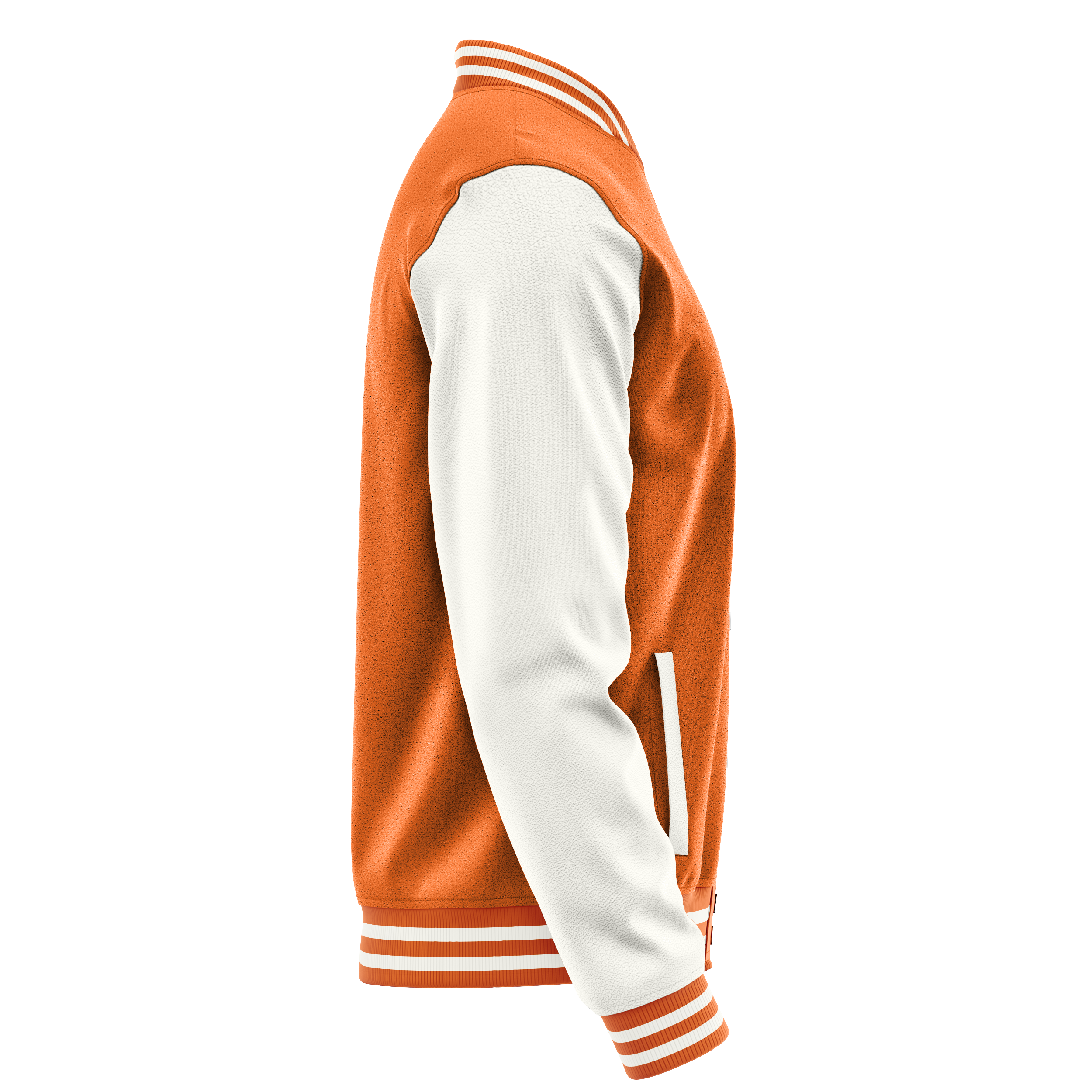 Orange & Weiß Leder Collegejacke JG28182818