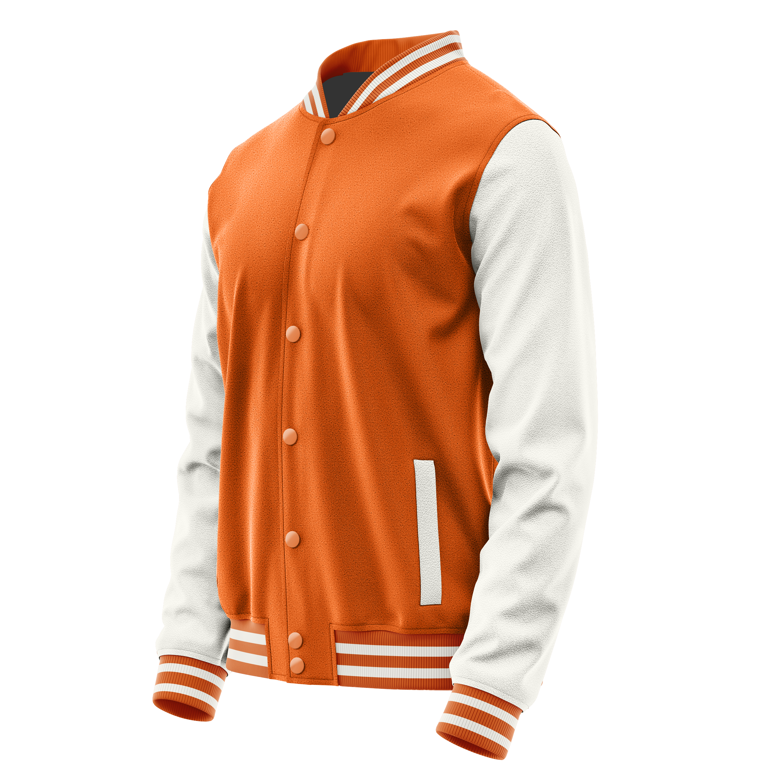 Orange & Weiß Leder Collegejacke JG28182818