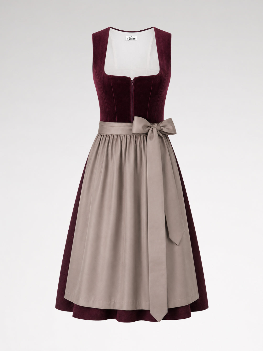 DIRNDL - MARIELLE IN BURGUNDER front view