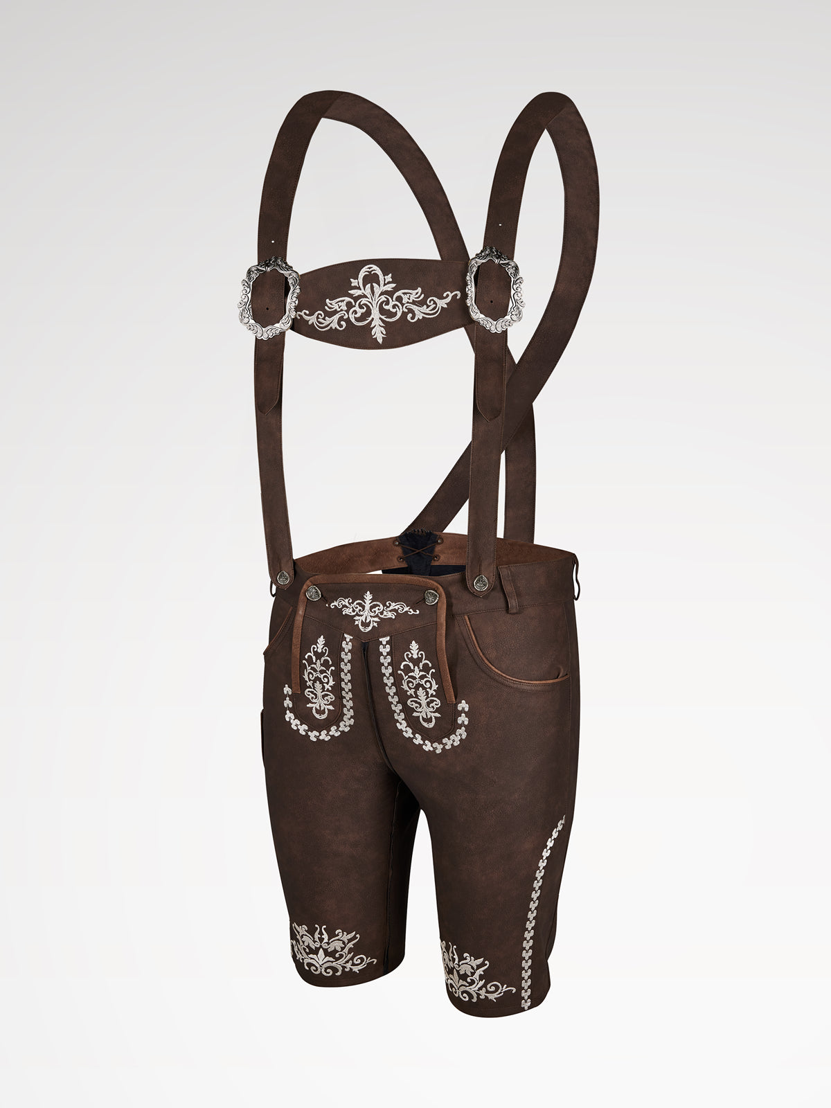 Braun Knöpfen Lederhosen