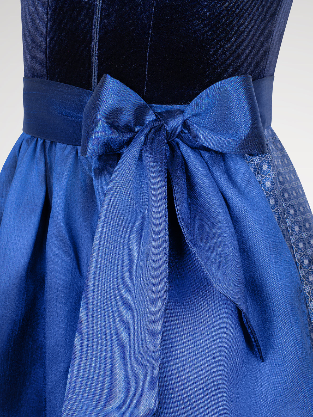 Kinder Blau Gerader Ausschnitt Dirndl