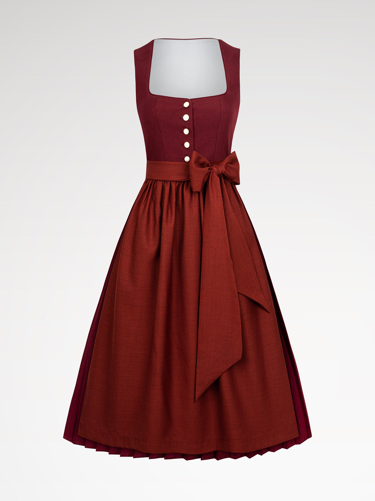 Damen Rot Knöpfen Dirndl